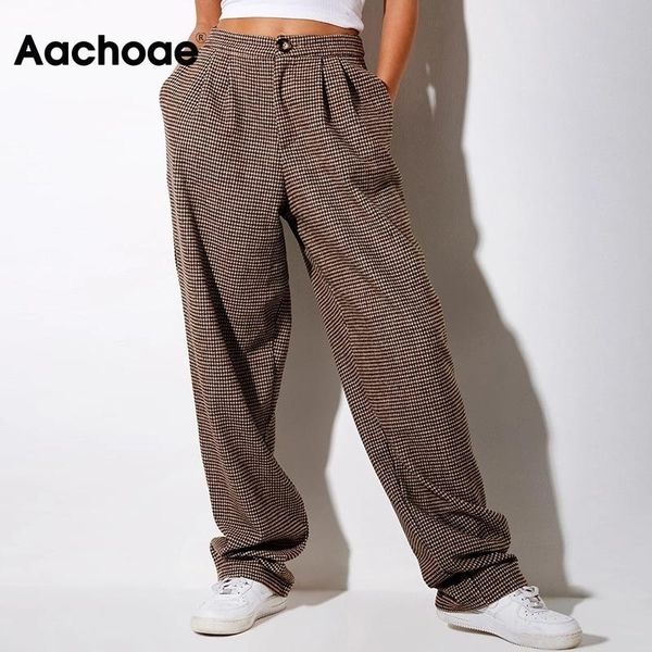 women's pants & capris aachoae elegant full length plaid women pleated loose lady harem casual houndstooth wool long trousers pantalon, Black;white
women's pants & capris aachoae elegant full length plaid women pleated loose lady harem casual houndstooth wool long trousers pantalon, Black;white