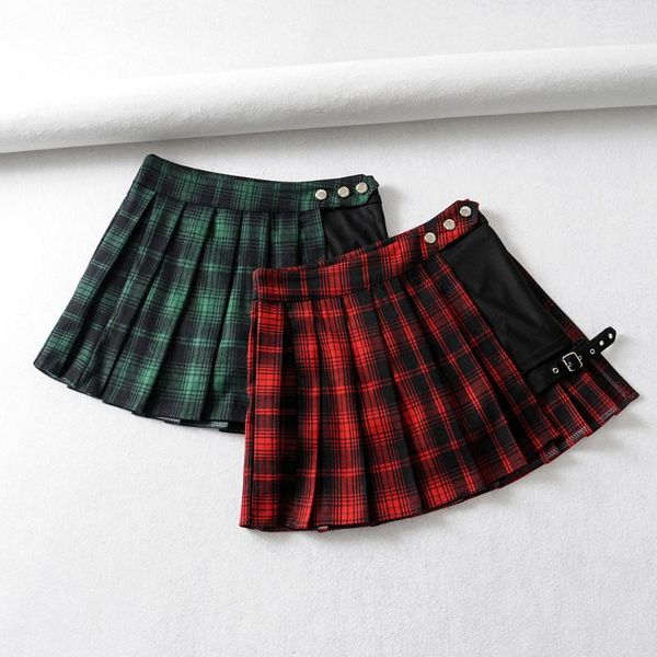 skirts punk red and green shorts women's pleated high waist skirt short fashion sweet sexy, Black
skirts punk red and green shorts women's pleated high waist skirt short fashion sweet sexy, Black