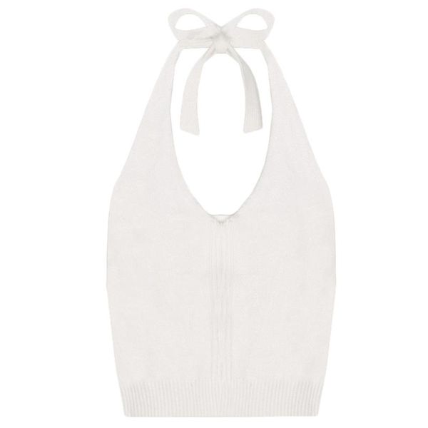 women's tanks & camis q1qa women lace-up halter bandage crop v-neck backless knitted slim camisole solid color skinny vest summer c, White
women's tanks & camis q1qa women lace-up halter bandage crop v-neck backless knitted slim camisole solid color skinny vest summer c, White