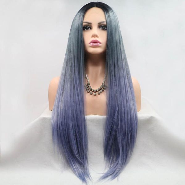 synthetic wigs blue purple ombre color long straight hair lace frontal black dyed gradient halloween cosplay
synthetic wigs blue purple ombre color long straight hair lace frontal black dyed gradient halloween cosplay