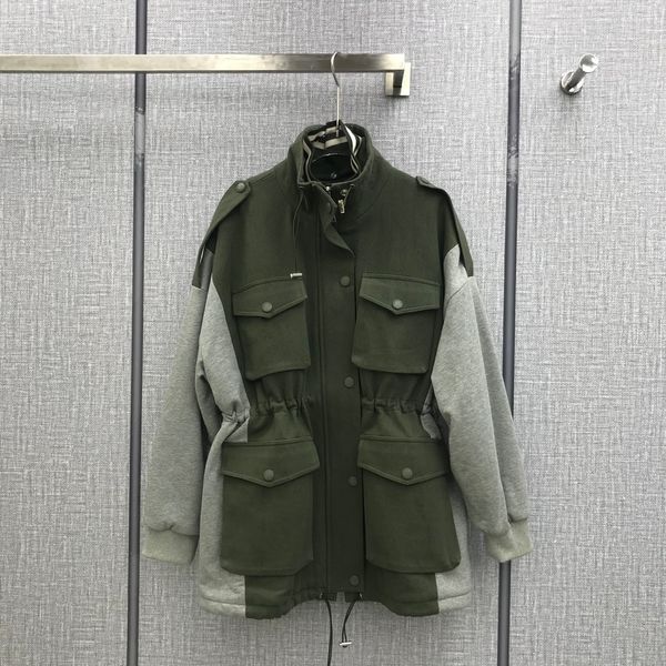 multi panel sweater sleeve windbreaker with cotton windbreaker coat, Tan;black
multi panel sweater sleeve windbreaker with cotton windbreaker coat, Tan;black