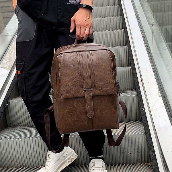 backpack college student's bags korean computer bag large capacity pu men's leisure travel backpacks
backpack college student's bags korean computer bag large capacity pu men's leisure travel backpacks