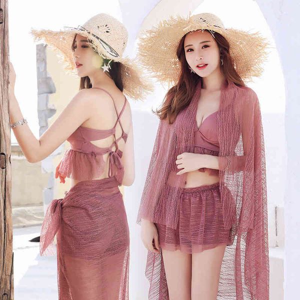 bikini suit swimsuit women's split three piece set conservative slim korean student spring, White;black
bikini suit swimsuit women's split three piece set conservative slim korean student spring, White;black