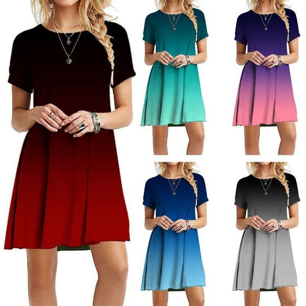 womens dresses women short sleeve o neck swing t shirt dress colorblock gradient loose sundress summer beach s 5xl 5, Black;gray
womens dresses women short sleeve o neck swing t shirt dress colorblock gradient loose sundress summer beach s 5xl 5, Black;gray