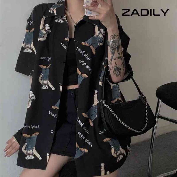 zadily steet style short sleeve oversize women shirt blouse y2k cartoon bear print black ladies shirts button female 210521, White
zadily steet style short sleeve oversize women shirt blouse y2k cartoon bear print black ladies shirts button female 210521, White