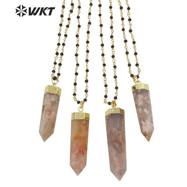 pendant necklaces wt-n1294 amazing high polish natural hexagona cherry agate necklace fashion gold healing spirit quartz point, Silver
pendant necklaces wt-n1294 amazing high polish natural hexagona cherry agate necklace fashion gold healing spirit quartz point, Silver