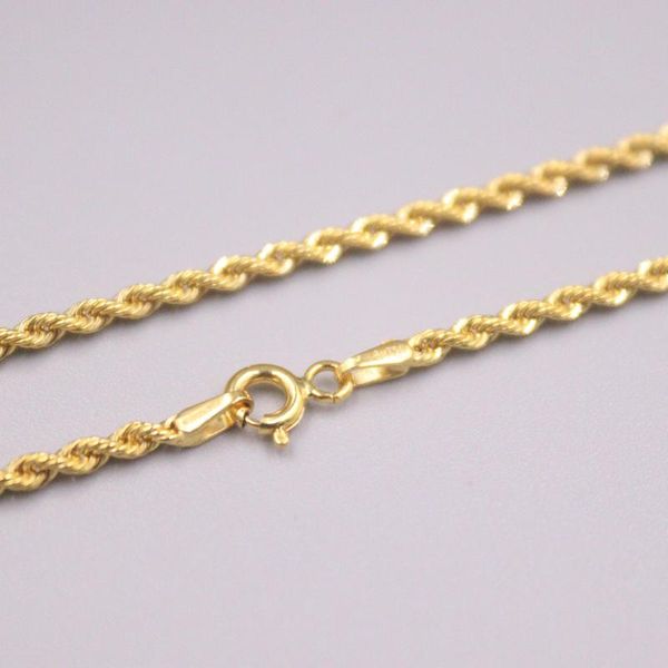 chains au750 real 18k yellow gold chain neckalce for women female 2.0mmw hollow rope choker necklace 24''l jewelry, Silver
chains au750 real 18k yellow gold chain neckalce for women female 2.0mmw hollow rope choker necklace 24''l jewelry, Silver