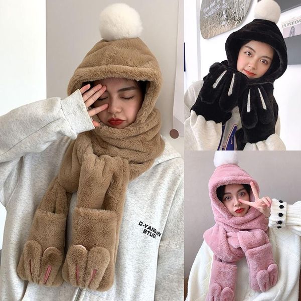 hats, scarves & gloves sets winter hats warming thicken snow ball with cute glove hat one piece connection for women girl, Blue;gray
hats, scarves & gloves sets winter hats warming thicken snow ball with cute glove hat one piece connection for women girl, Blue;gray
