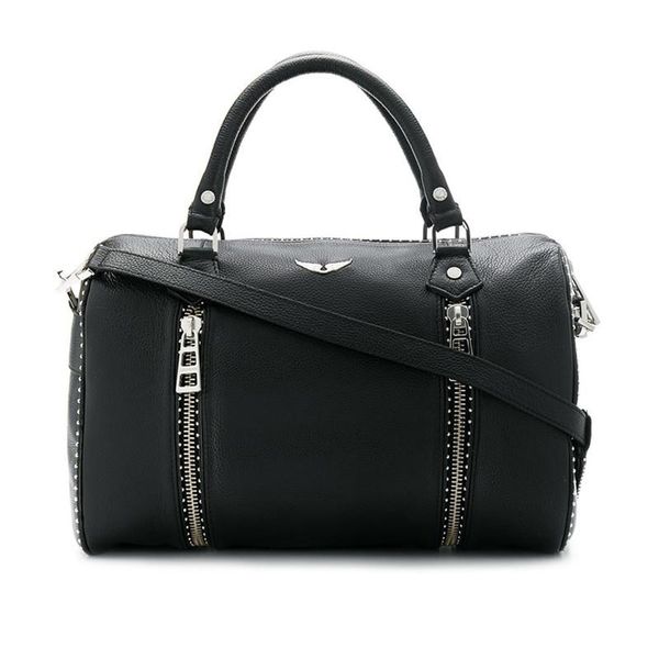 duffel bags women leather portable handbag zipper fashion strap black wings decoration lady bag
duffel bags women leather portable handbag zipper fashion strap black wings decoration lady bag