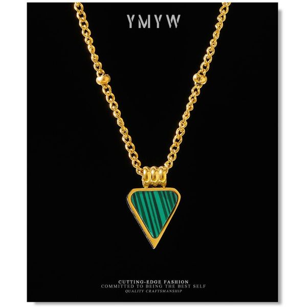 pendant necklaces ymyw green geometric triangle choker necklace joyerÃa acero inoxidable mujer 18 k stainless steel chain, Silver
pendant necklaces ymyw green geometric triangle choker necklace joyerÃa acero inoxidable mujer 18 k stainless steel chain, Silver