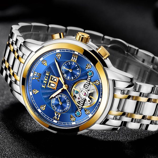wristwatches lige men watches male automatic mechanical watch waterproof full steel business relogio masculino+box, Slivery;brown
wristwatches lige men watches male automatic mechanical watch waterproof full steel business relogio masculino+box, Slivery;brown