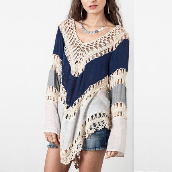women's blouses & shirts fashion hollow out blouse women cotton long sleeve v-neck ladies orange blue girls clearance, White
women's blouses & shirts fashion hollow out blouse women cotton long sleeve v-neck ladies orange blue girls clearance, White