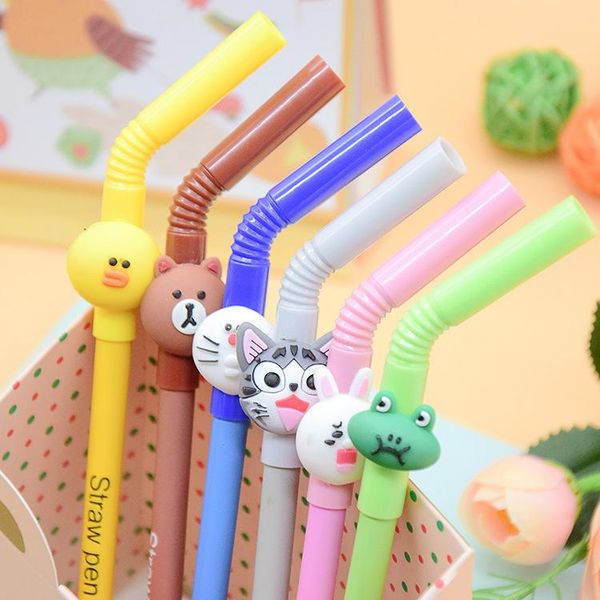 gel pens 10pcs creative cute cartoon animal straw shape pen 0.5 mm kawaii writing stationery office school supplies
gel pens 10pcs creative cute cartoon animal straw shape pen 0.5 mm kawaii writing stationery office school supplies