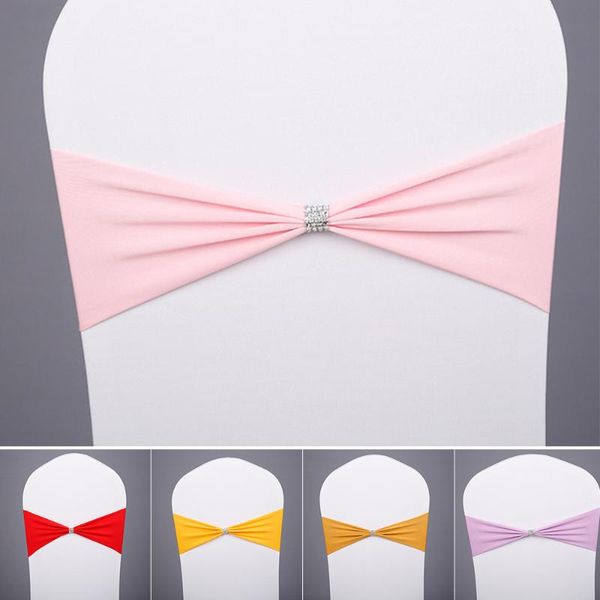 colors 35-50cm elastic bow fabric chair sashes tie sash band with rhinestone buckle for wedding party decor
colors 35-50cm elastic bow fabric chair sashes tie sash band with rhinestone buckle for wedding party decor