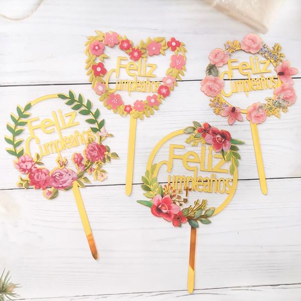 other festive & party supplies 1pcs spanish happy birthday cake decoration gold flowers er kids baby shower baking accessories
other festive & party supplies 1pcs spanish happy birthday cake decoration gold flowers er kids baby shower baking accessories