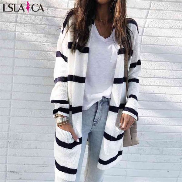 street hipster sweater long black and white stripes contrast color fashion wild cardigan windproof jacket autumn 210515
street hipster sweater long black and white stripes contrast color fashion wild cardigan windproof jacket autumn 210515