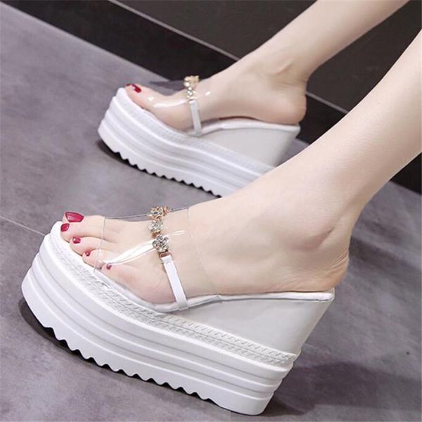 slippers women wedge peep toe luxury slides heeled mules shallow mouth increased internal platform soft transparent shoes, Black
slippers women wedge peep toe luxury slides heeled mules shallow mouth increased internal platform soft transparent shoes, Black