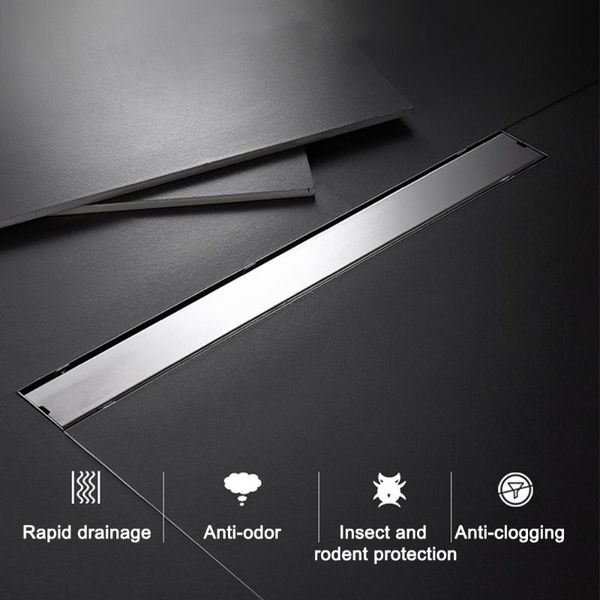 other bath & toilet supplies 20-100cm invisible side outlet floor drain silver stainless steel bathroom shower drainage rectanle waste strai
other bath & toilet supplies 20-100cm invisible side outlet floor drain silver stainless steel bathroom shower drainage rectanle waste strai