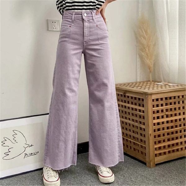 fashion 6 colors high-waist wide-leg denim pants autumn loose slim straight micro-brushed jeans women full length 210514, Blue
fashion 6 colors high-waist wide-leg denim pants autumn loose slim straight micro-brushed jeans women full length 210514, Blue