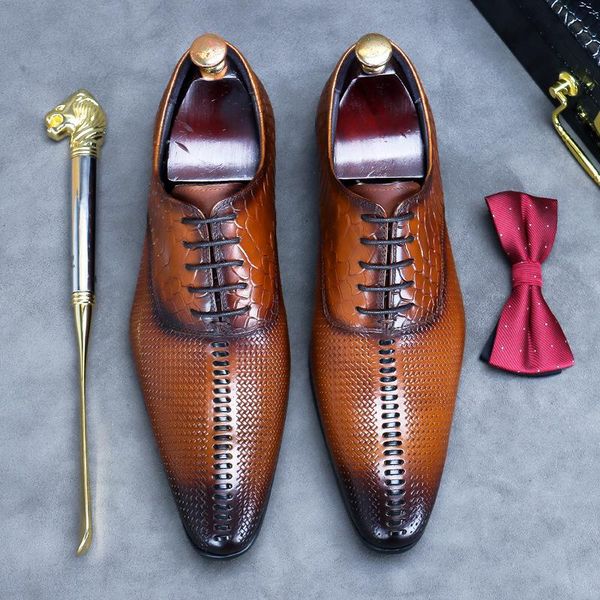 dress shoes genuine leather formal men's cow male wedding oxford 2021 products serpentine embossing handmade daily, Black
dress shoes genuine leather formal men's cow male wedding oxford 2021 products serpentine embossing handmade daily, Black