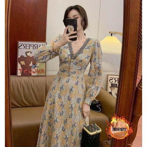 women 2021 spring autumn print elegant lace dress female v-neck long sleeve high waist vintage dresses evening lady vestidos f87 casual, Black;gray
women 2021 spring autumn print elegant lace dress female v-neck long sleeve high waist vintage dresses evening lady vestidos f87 casual, Black;gray