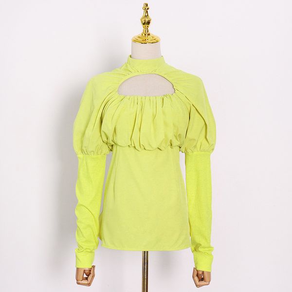 women simplicity black pleated hollow half high neck long sleeve simple pullover t-shirt fashion summer 16f1046 210510, White
women simplicity black pleated hollow half high neck long sleeve simple pullover t-shirt fashion summer 16f1046 210510, White