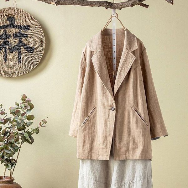 suits autumn arts style women long sleeve loose casual notched collar blazer coat vintage cotton linen blazers m277 wvr2, White;black
suits autumn arts style women long sleeve loose casual notched collar blazer coat vintage cotton linen blazers m277 wvr2, White;black