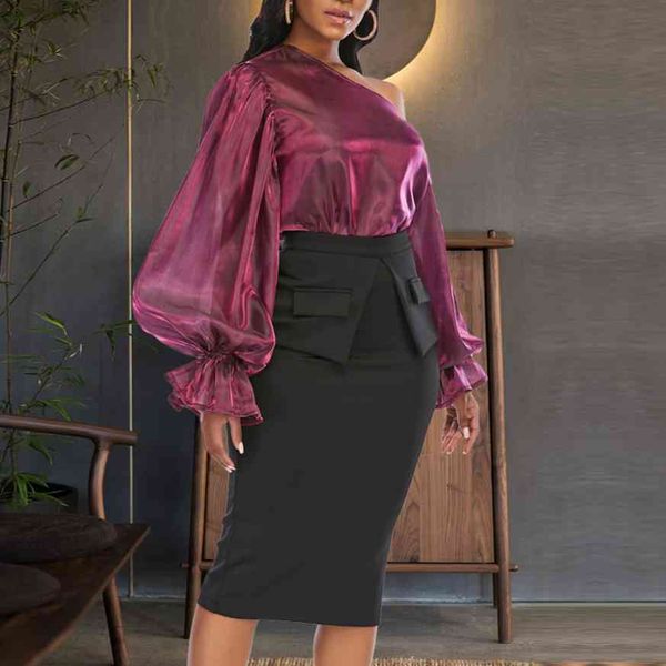 women's blouses & shirts women two pieces set one shoulder blouse shirt high waist skirt suit classy modest vintage elegant matchi, White
women's blouses & shirts women two pieces set one shoulder blouse shirt high waist skirt suit classy modest vintage elegant matchi, White