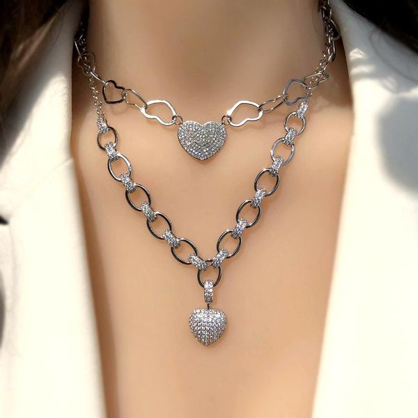 chains fashion unique design love heart choker necklace women gold&silver color chain cubic zirconia stone punk statement necklaces
chains fashion unique design love heart choker necklace women gold&silver color chain cubic zirconia stone punk statement necklaces