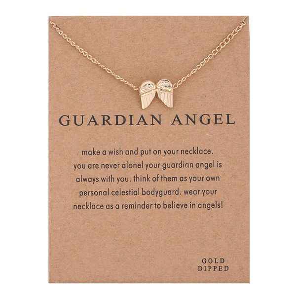 pendant necklaces simple guardian angel fashion women gold color chain necklace gifts with card, Silver
pendant necklaces simple guardian angel fashion women gold color chain necklace gifts with card, Silver