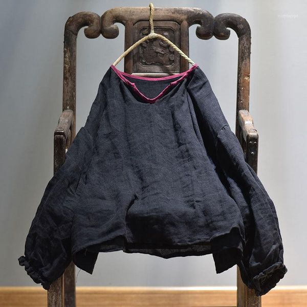 women's blouses & shirts women spring 2021 linen blouse ladies vintage solid color retro lantern sleeve plus size shirt summer flax sh, White
women's blouses & shirts women spring 2021 linen blouse ladies vintage solid color retro lantern sleeve plus size shirt summer flax sh, White