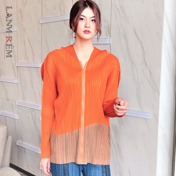 loose fit hooded v-neck long-sleeved ladies plus size pleated sweatshirt fashion trend spring and autumn 2e1189 210507, Black
loose fit hooded v-neck long-sleeved ladies plus size pleated sweatshirt fashion trend spring and autumn 2e1189 210507, Black