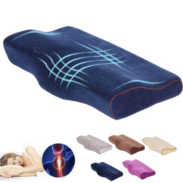 pillow butterfly shaped memory foam cervical orthopedic neck health care slow rebound sleeping pillows bedding pillowcase 
pillow butterfly shaped memory foam cervical orthopedic neck health care slow rebound sleeping pillows bedding pillowcase