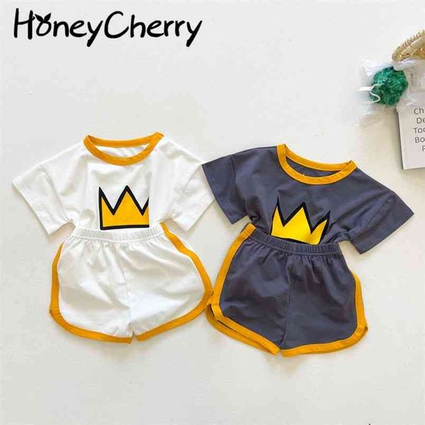 summer kids set baby sports 2 piece short sleeve shorts for boys and girls kids clothes 210702, White
summer kids set baby sports 2 piece short sleeve shorts for boys and girls kids clothes 210702, White