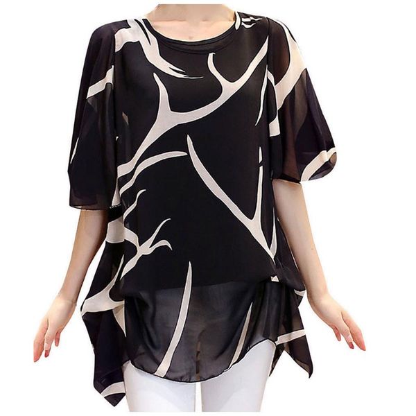 chiffon shirt fashion women short sleeve plus size blouse loose support wholesale women's blouses & shirts, White
chiffon shirt fashion women short sleeve plus size blouse loose support wholesale women's blouses & shirts, White