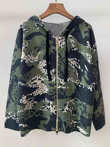 sweater 2021 autumn and winter women's camouflage leopard digital print hooded zipper cashmere knitted cardigan bs7z, White;black
sweater 2021 autumn and winter women's camouflage leopard digital print hooded zipper cashmere knitted cardigan bs7z, White;black