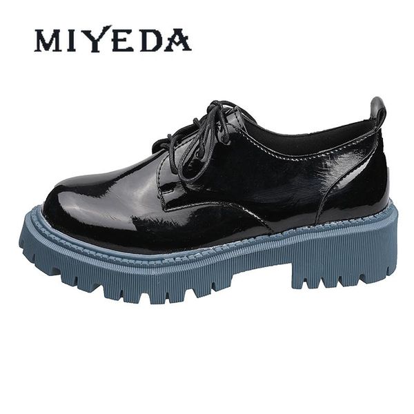 women oxfords footwear patent leather lace-up retro british style round toe casual spring shallow platform female shoes dress, Black
women oxfords footwear patent leather lace-up retro british style round toe casual spring shallow platform female shoes dress, Black
