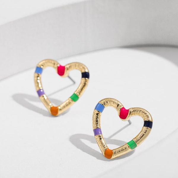 stud fashion multicolor drip oil enamel heart earrings for women vintage bohemia hollow female jewelry 2021, Golden;silver
stud fashion multicolor drip oil enamel heart earrings for women vintage bohemia hollow female jewelry 2021, Golden;silver
