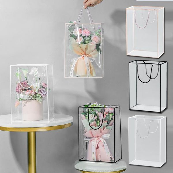 gift wrap transparent waterproof wrapping flower packaging hand bags pvc florist clear handbags for diy friend decoration
gift wrap transparent waterproof wrapping flower packaging hand bags pvc florist clear handbags for diy friend decoration