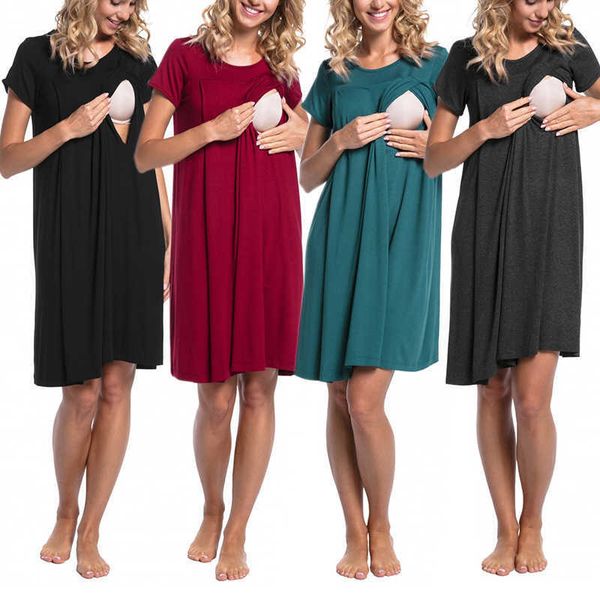 new maternity dress for women breastfeeding dress short sleeve nursing dress suitable for childbirth in the hospital q0827 y0924, White
new maternity dress for women breastfeeding dress short sleeve nursing dress suitable for childbirth in the hospital q0827 y0924, White