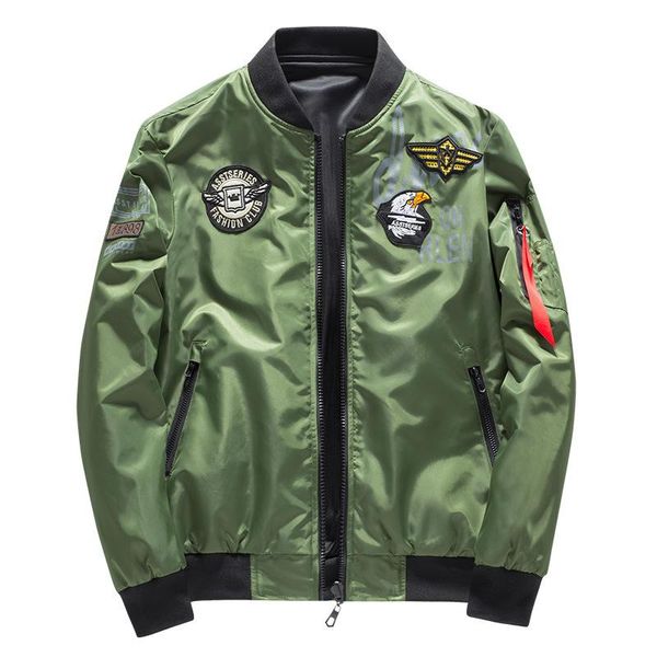 men's jackets male bomber jacket men army military pilot badge embroidery baseball double sided motorcycle coat big size 5xl 6xl, Black;brown
men's jackets male bomber jacket men army military pilot badge embroidery baseball double sided motorcycle coat big size 5xl 6xl, Black;brown