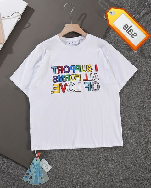 chao brand off summer ow letter loose youth cotton casual short sleeve t-shirt, White;black 
chao brand off summer ow letter loose youth cotton casual short sleeve t-shirt, White;black