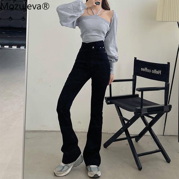 women's jeans mozuleva 2021 retro women oblique button flare vintage high waist slim fit stretch denim pants mom, Blue
women's jeans mozuleva 2021 retro women oblique button flare vintage high waist slim fit stretch denim pants mom, Blue