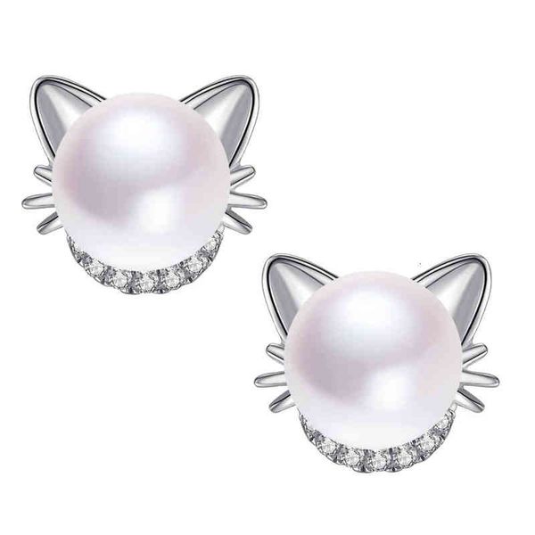 s925 cute cat sterling sier pearl earrings women's fashion simple cold wind small earrings interesting, Golden
s925 cute cat sterling sier pearl earrings women's fashion simple cold wind small earrings interesting, Golden
