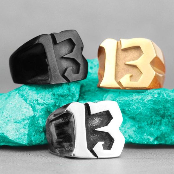cluster rings lucky number 13 stainless steel mens punk hip hop unique simple for male boyfriend biker jewelry creativity gift wholesale, Golden;silver
cluster rings lucky number 13 stainless steel mens punk hip hop unique simple for male boyfriend biker jewelry creativity gift wholesale, Golden;silver