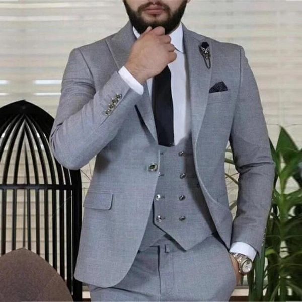 men's suits & blazers 2022 latest brown smoking business men smart casual jacket+double breasted vest+pants 3 pieces set trajes de homb, White;black
men's suits & blazers 2022 latest brown smoking business men smart casual jacket+double breasted vest+pants 3 pieces set trajes de homb, White;black