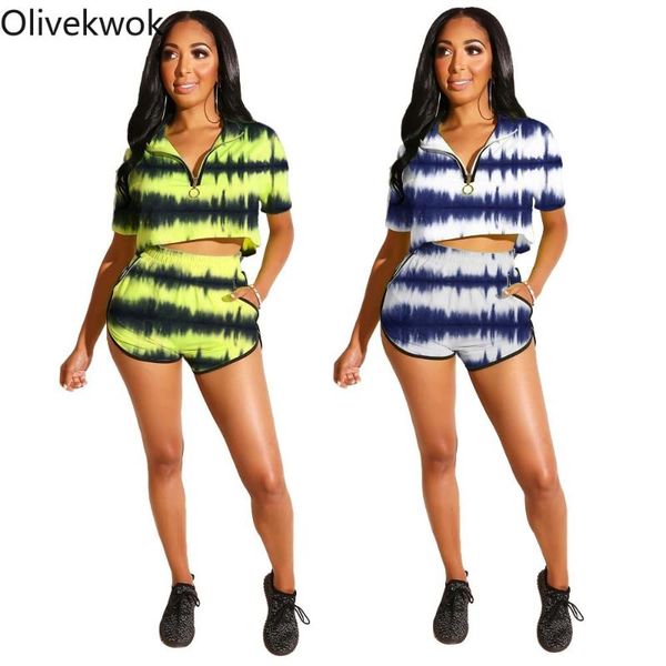 women's tracksuits olivekwok tie dye striped print set fashion active zipper up tee and shorts matching two 2 piece outfits sporty, Gray
women's tracksuits olivekwok tie dye striped print set fashion active zipper up tee and shorts matching two 2 piece outfits sporty, Gray