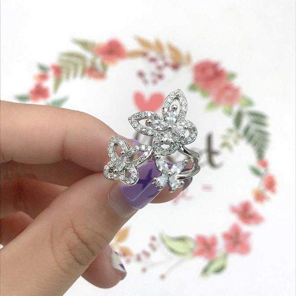 cluster rings charm butterfly adjustable size korean fashion s925 silvery geometry jewelry for women engagement party statement gift, Golden;silver
cluster rings charm butterfly adjustable size korean fashion s925 silvery geometry jewelry for women engagement party statement gift, Golden;silver