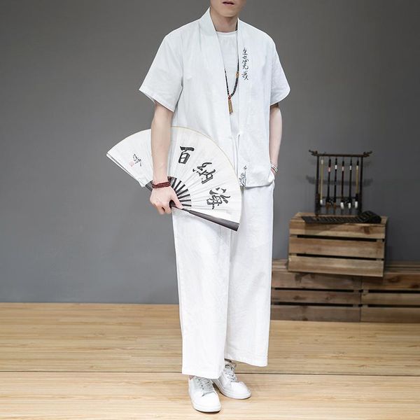 men's tracksuits -5xl plus size mens 2pc sets short sleeve kimono shirt + ankle pants wide leg tracking suit summer streetwear chinese, Gray
men's tracksuits -5xl plus size mens 2pc sets short sleeve kimono shirt + ankle pants wide leg tracking suit summer streetwear chinese, Gray