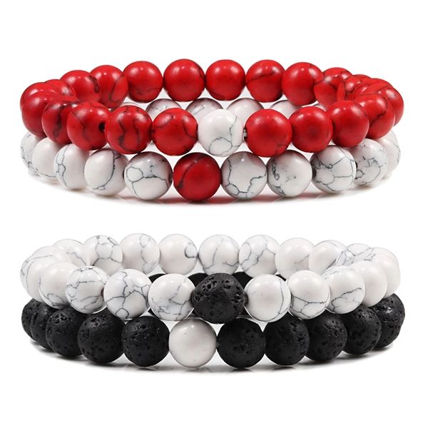 2pcs/set natural stone beaded bracelet for men women yin yang couple bracelets bangle set yoga jewelry gift, Black
2pcs/set natural stone beaded bracelet for men women yin yang couple bracelets bangle set yoga jewelry gift, Black